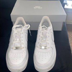 All white Air Force Ones..